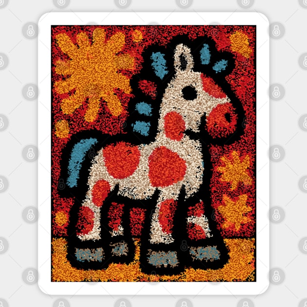 The Pony | A Vintage Toy Illustration Sticker by TuncGK
